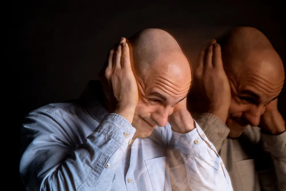 Man suffering from brain fog 